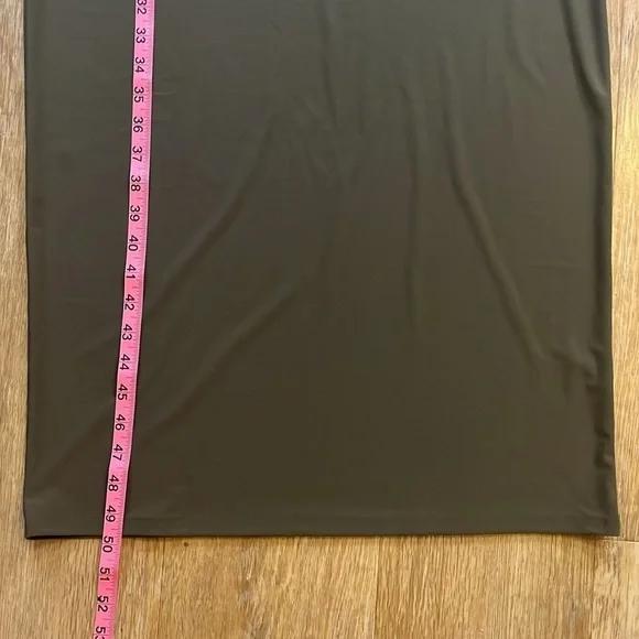 Aritzia Wilfred Botanist Dress in Dark Olive Green Size Large L Midi EUC - Picture 9 of 11